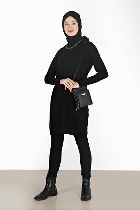 تونیک حجاب مشکی زنانه مخلوط ویسکون Alvina - کد 803864369