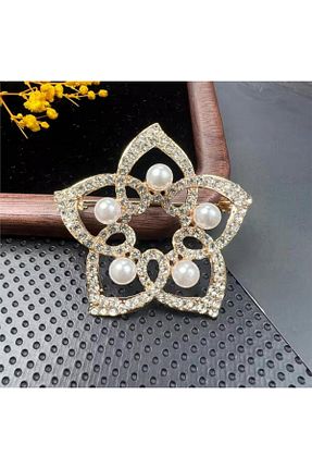 سنجاق سینه طلائی فلزی Pelin Aksesuar - کد 892228057