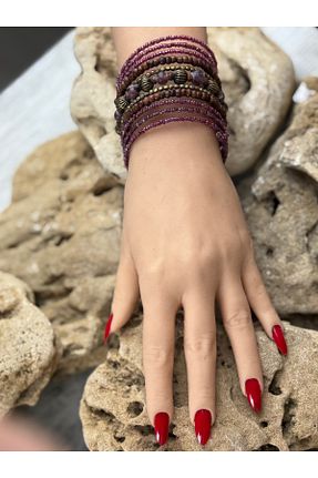 دستبند جواهر رنگی زنانه منجق SEDEF TAKI - کد 893364132