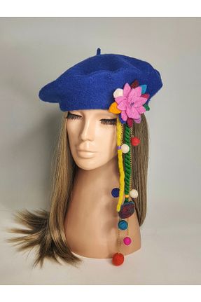 کلاه سرمه ای زنانه نمد Senbeno Design - کد 785592616