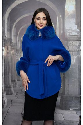 پالتو پشمی سرمه ای زنانه دو سینه Eccim Fashion - کد 893363311