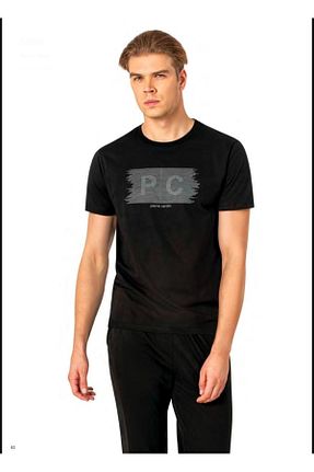 ست لباس راحتی مشکی مردانه چاپی Pierre Cardin - کد 892290955