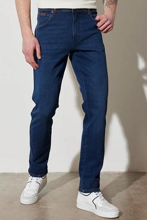 شلوار جین آبی مردانه پاچه تنگ Wrangler - کد 653338641