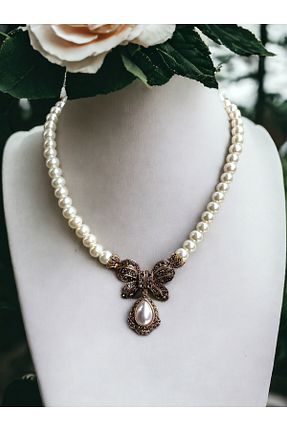 گردنبند مروارید طوسی FAYRA ACCESSORIES - کد 892264187