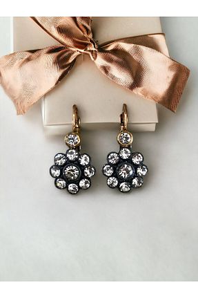 گوشواره جواهر سفید زیرکن FAYRA ACCESSORIES - کد 798664139