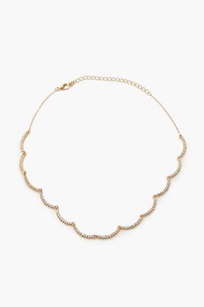 گردنبند جواهر طلائی زنانه سنگ طبیعی Forever 21 - کد 892375104