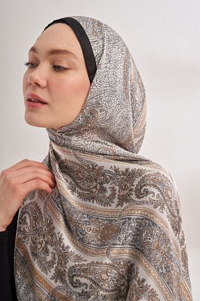 شال قهوه ای زنانه پلی استر ARMANDA - کد 892280550