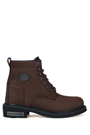 بوت / نیم بوت قهوه ای مردانه پاشنه تخت Harley Davidson - کد 316999791