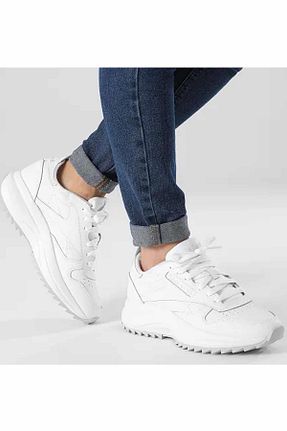 کفش اسنیکر سفید زنانه بند دار Reebok - کد 825328258