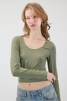 بلوز سبز زنانه ساده Addax - کد 876991157