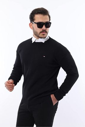 پلیور مشکی مردانه ساده WOWA COMPANY - کد 856344698