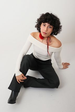 بلوز نباتی زنانه ساده Butik - کد 892281656