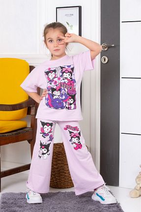ست بالاتنه و پائین تنه بنفش بچه گانه بافتنی tunays shopping - کد 893550436