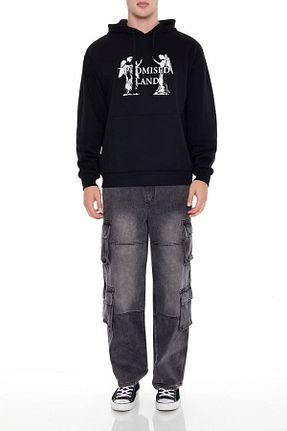 سوئیشرت مشکی مردانه چاپی Forever 21 - کد 892402636