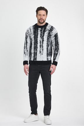 پلیور مشکی مردانه طرح دار TREND KOMBİN - کد 892327282