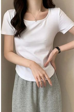 تیشرت رنگی زنانه کراپ Köstebek - کد 892327360