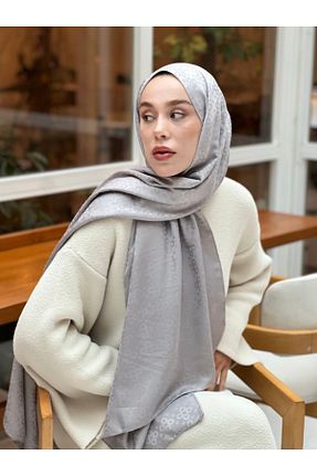 شال طوسی زنانه Modakaşmir - کد 892332647