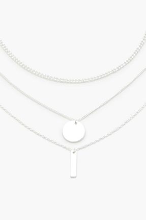 گردنبند جواهر طوسی زنانه روکش نقره Forever 21 - کد 892342944