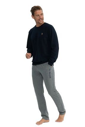 ست گرمکن سرمه ای مردانه پنبه ای U.S. Polo Assn. - کد 865545489