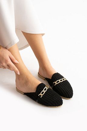 صندل مشکی زنانه پاشنه تخت Miss Ezze - کد 893557545