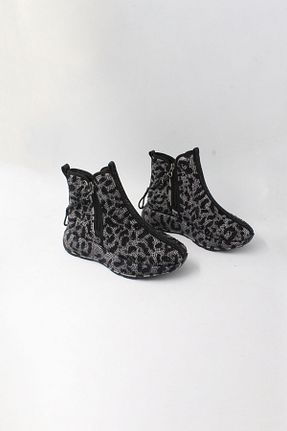 بوت / نیم بوت طوسی زنانه چرم مصنوعی ENDİCAN - کد 892346278