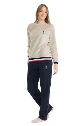 ست گرمکن بژ زنانه پنبه ای U.S. Polo Assn. - کد 852452298