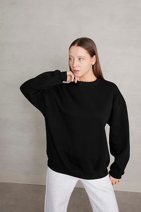 سوئیشرت مشکی زنانه ساده Addax - کد 375065257