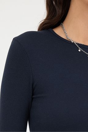 بلوز آبی زنانه ساده Addax - کد 860927462