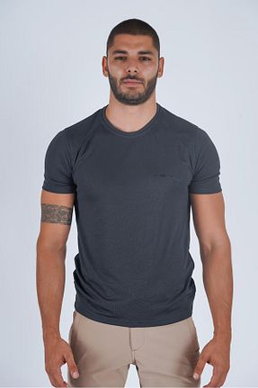 تیشرت طوسی مردانه یقه خدمه Combat Tactical - کد 816196259