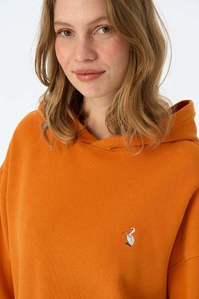 سوئیشرت نارنجی زنانه ساده WWF Market - کد 885923797
