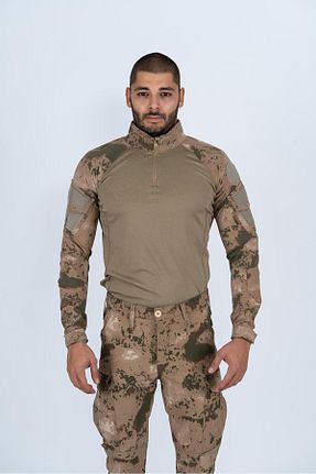پیراهن بژ مردانه اسلیم فیت Combat Tactical - کد 655919319