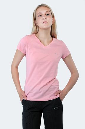 تیشرت صورتی زنانه رگولار Slazenger - کد 331495036