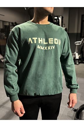 سوئیشرت خاکی زنانه چاپی Athleon - کد 891118984