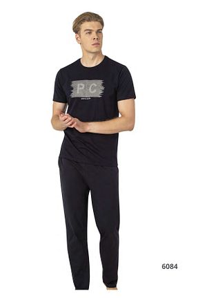 ست لباس راحتی سرمه ای مردانه چاپی Pierre Cardin - کد 892479092