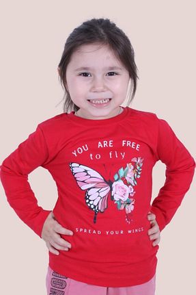 سوئیشرت قرمز بچه گانه چاپی FYK KİDS - کد 783258027