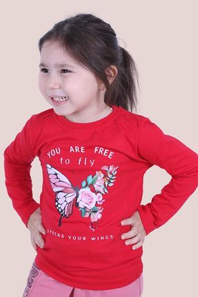 سوئیشرت قرمز بچه گانه چاپی FYK KİDS - کد 783258027