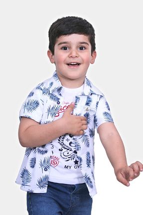 پیراهن آبی بچه گانه رگولار FYK KİDS - کد 838446672