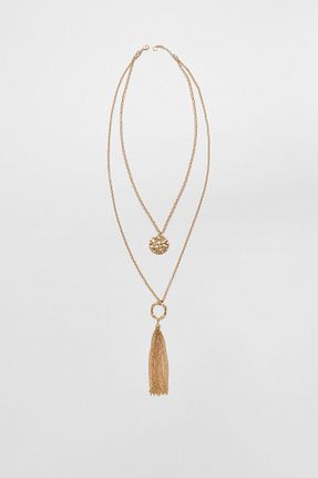 گردنبند جواهر طلائی زنانه آهن Stradivarius - کد 892363865