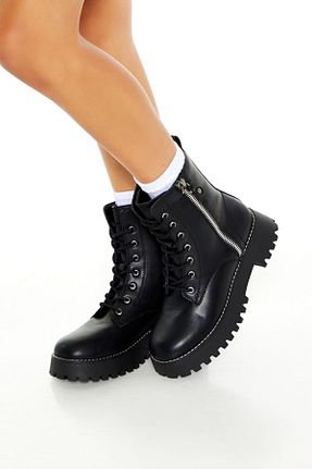 بوت / نیم بوت مشکی زنانه پاشنه تخت Forever 21 - کد 892385637