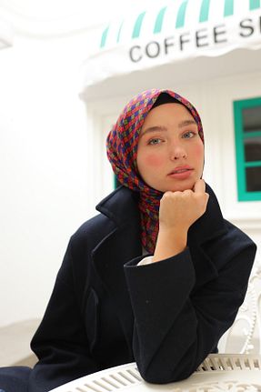 روسری نارنجی پنبه ای Silk Home - کد 892463423