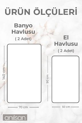 حوله سفید پنبه ای Anılsan - کد 858566612
