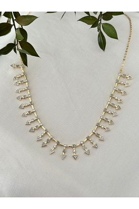 گردنبند استیل ( فولاد ) رنگی زنانه روکش طلا mibrillo - کد 893574551