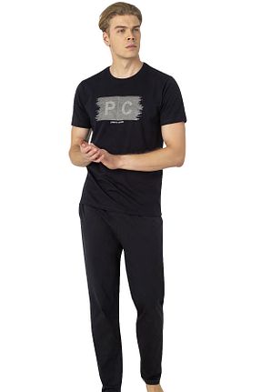 ست لباس راحتی سرمه ای مردانه چاپی Pierre Cardin - کد 892435384