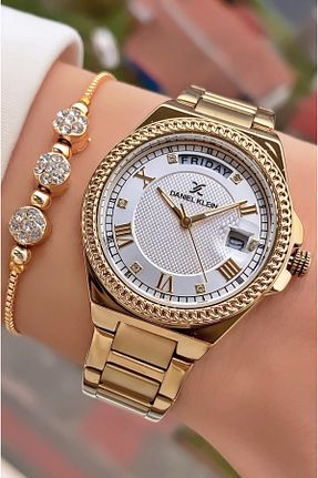 ساعت مچی طلائی زنانه 36-40 میلی متر Daniel Klein - کد 893589769