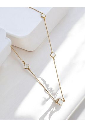 گردنبند استیل ( فولاد ) طلائی زنانه استیل (فولاد) G&M Gift Shop - کد 892403606
