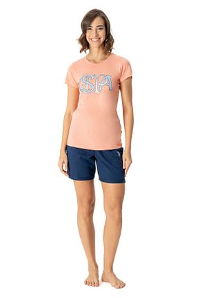 ست لباس راحتی صورتی زنانه طرح دار U.S. Polo Assn. - کد 809281261