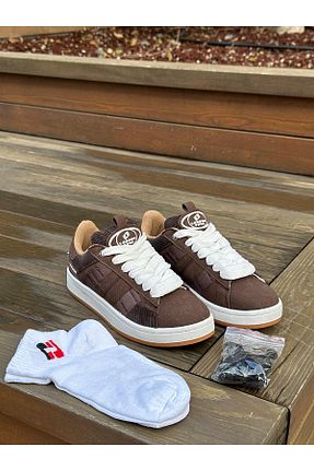 کفش اسنیکر قهوه ای زنانه بند دار Klay Shoes - کد 892461501