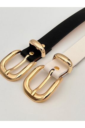 کمربند مشکی زنانه چرم مصنوعی Descoin - کد 892471838