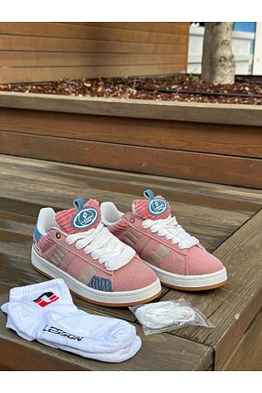 کفش اسنیکر صورتی زنانه بند دار Klay Shoes - کد 892404885