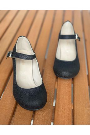 کفش پاشنه بلند کلاسیک مشکی بچه گانه پارچه Surpie Shoes - کد 893592475